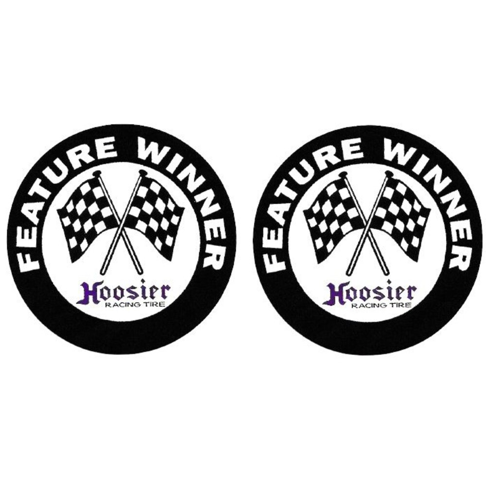 Race Winner Feature Winner Hoosier Racing Sticker/Decal Set of 2 - 2.5"